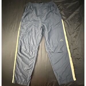 Vintage Kappa Nylon Track Pants Elastic Drawstring Waist Size L Women 90s